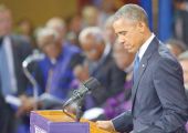 أوباما يهاجم العنصرية و«العلم الكونفدرالي».. في تأبين ضحايا تشارلستون