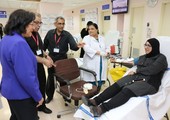 شاهد الصور... وزيرة الصحة تفتتح حملة الإمام الحسين (ع) للتبرع بالدم
