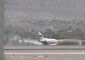 بالفيديو.. لحظات مرعبة لطائرة هبطت بدون عجلات