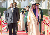 العاهل السعودي يستقبل الرئيس الأوغندي