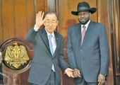 بان كي مون في جوبا لمناقشة تطبيق اتفاق السلام