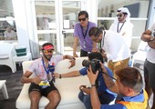 ناصر بن حمد ثانياً بالفئة العمرية لمجموعته في سباق أبوظبي للتراثيلون العالمي