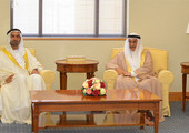 الشيخ خالد بن عبد الله يلتقي الجروان ويؤكد: للبرلمان العربي مواقف مشرفة تجاه البحرين