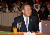بان كي مون يعرب عن قلقه من التجاوزات في حقوق الانسان في الشرق الأوسط في منتدى الدوحة الـ16