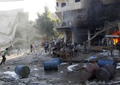 مقتل 25 مدنياً بينهم ستة اطفال في غارات على مدينة الرقة السورية