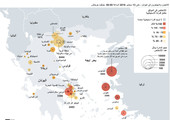 انفوجرافيك... تعرف على مواقع المهاجرين في اليونان
