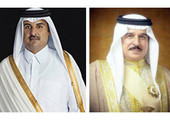 العاهل يتلقى برقية شكر جوابية من أمير قطر     