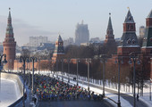 بالفيديو والصور... مسيرة بالدراجات الهوائية في موسكو في درجة حرارة 29 تحت الصفر