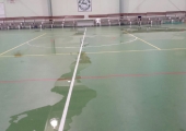 صالة نادي البحرين تغرق بمياه الأمطار